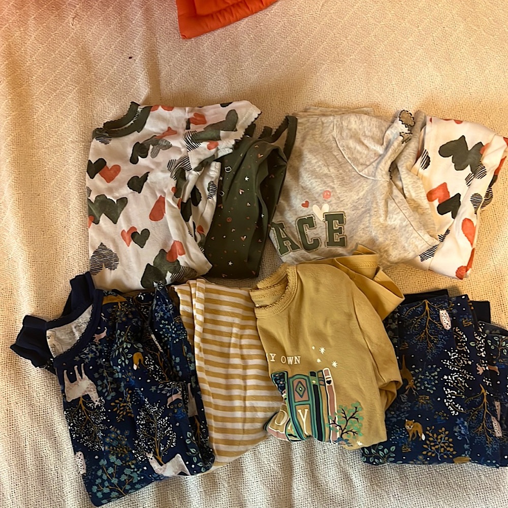 Carter girls mix and match pajamas bundle.
